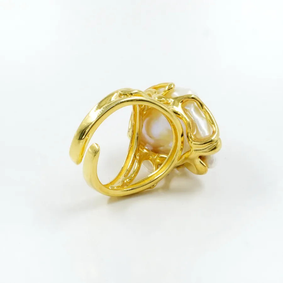 Anello in Arg.925 con Perla Barocca