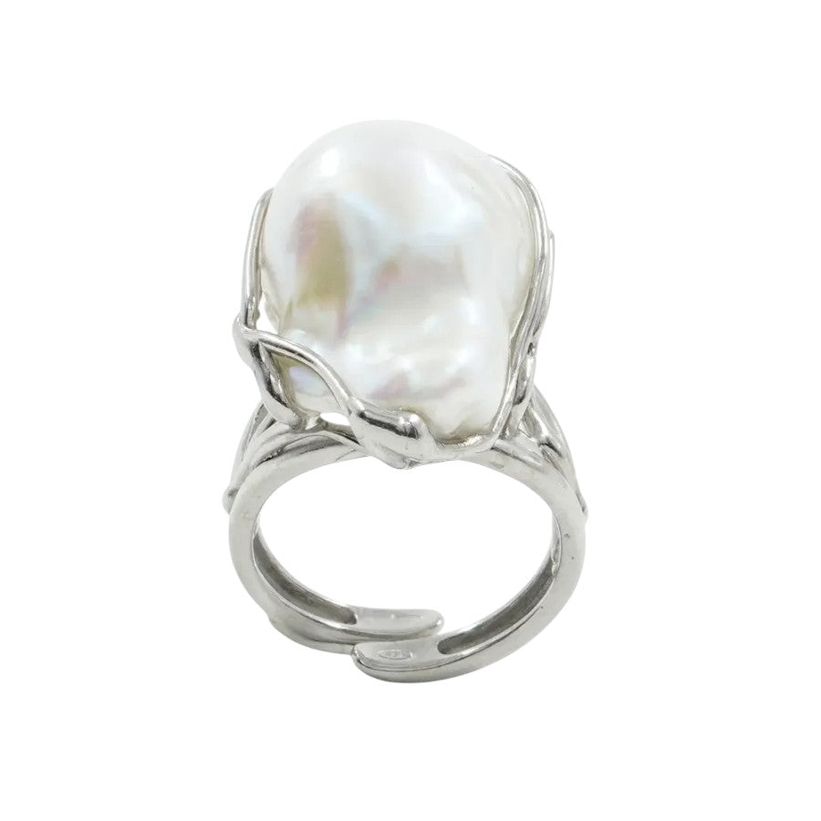 Anello in Arg.925 con Perla Barocca