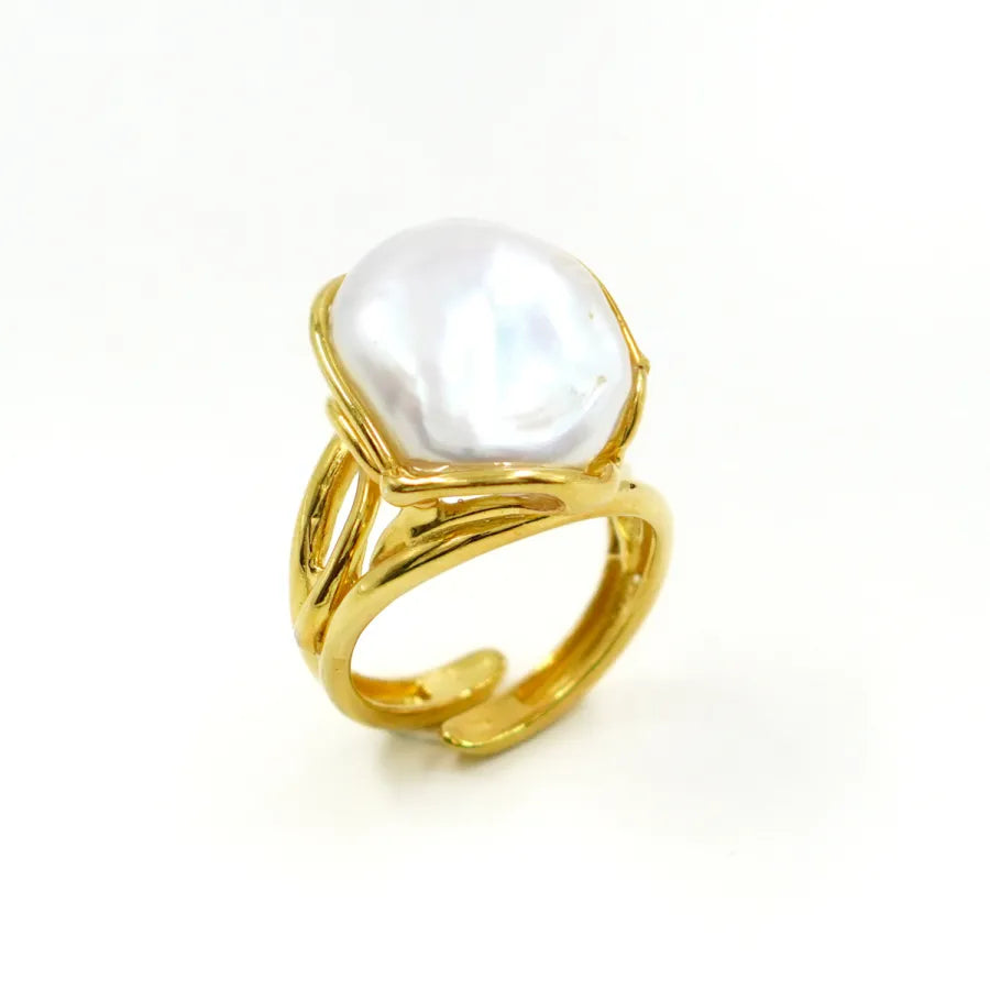 Anello in Arg.925 con Perla Barocca