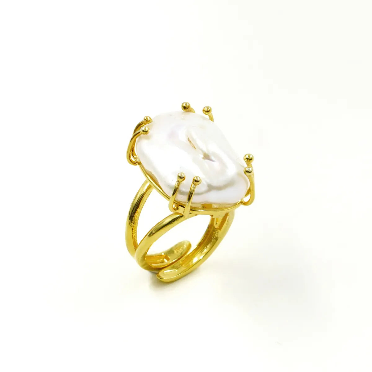 Anello in Arg.925 con Perla rettangolare