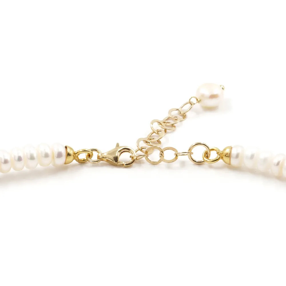 Collana in Arg.925 Dorato con Perle e Iolite