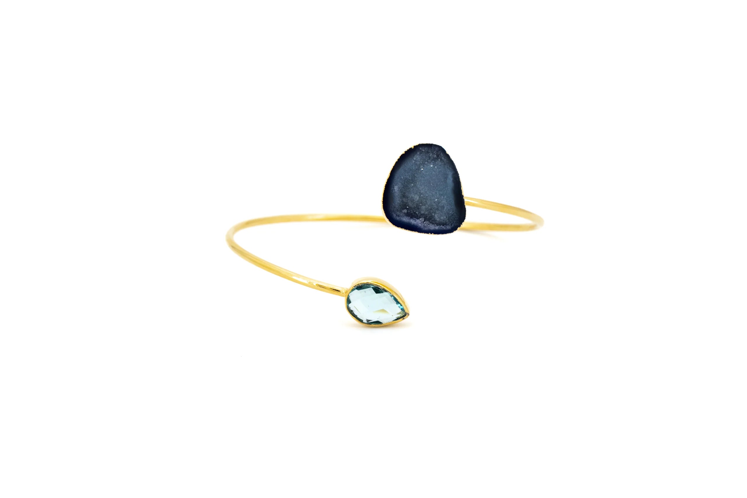 Bracciale geode e cristallo