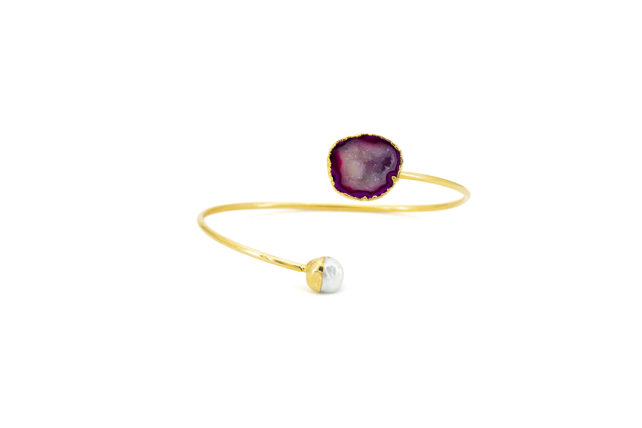 Bracciale geode e perla