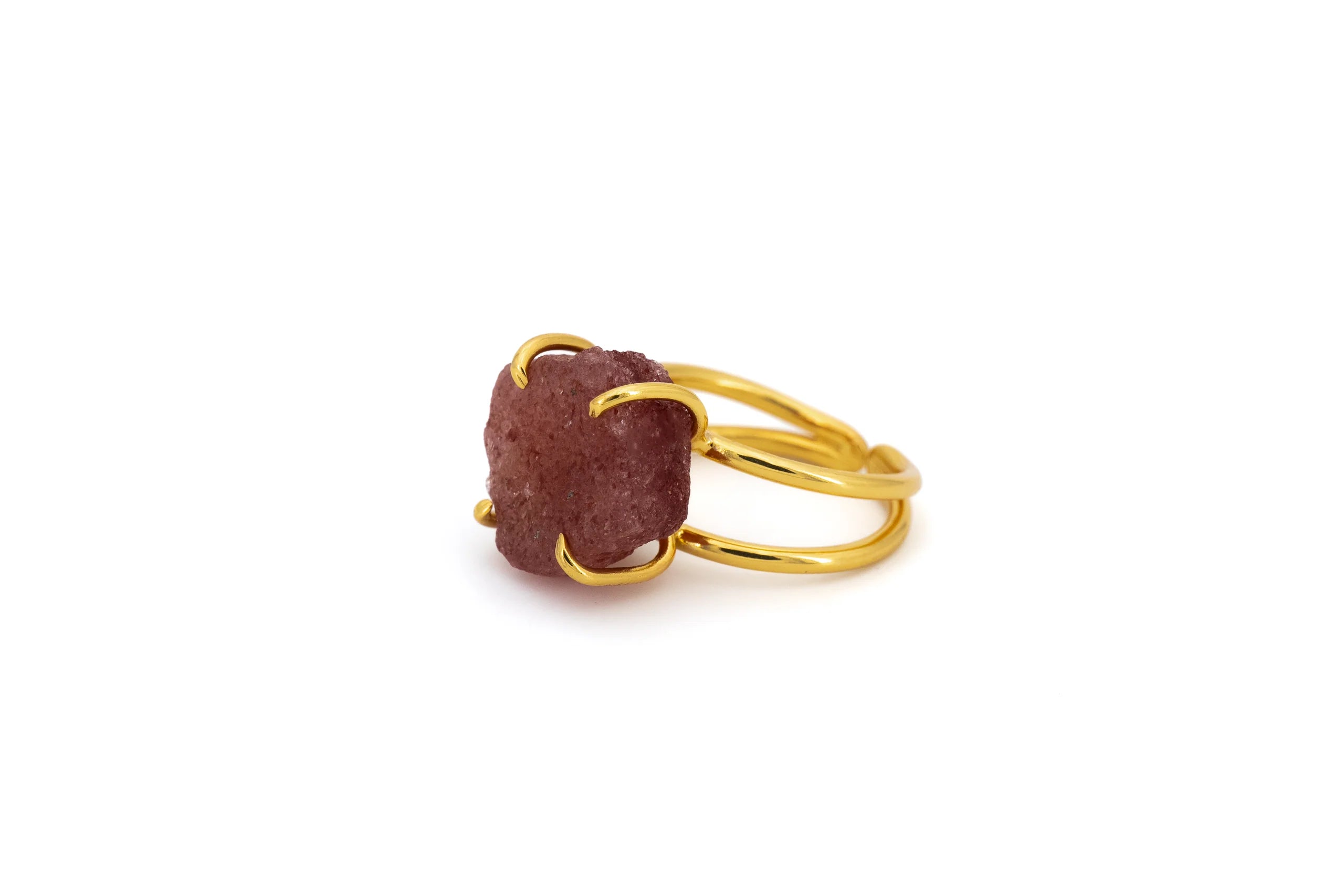 Anello in Ottone e Pietra grezza
