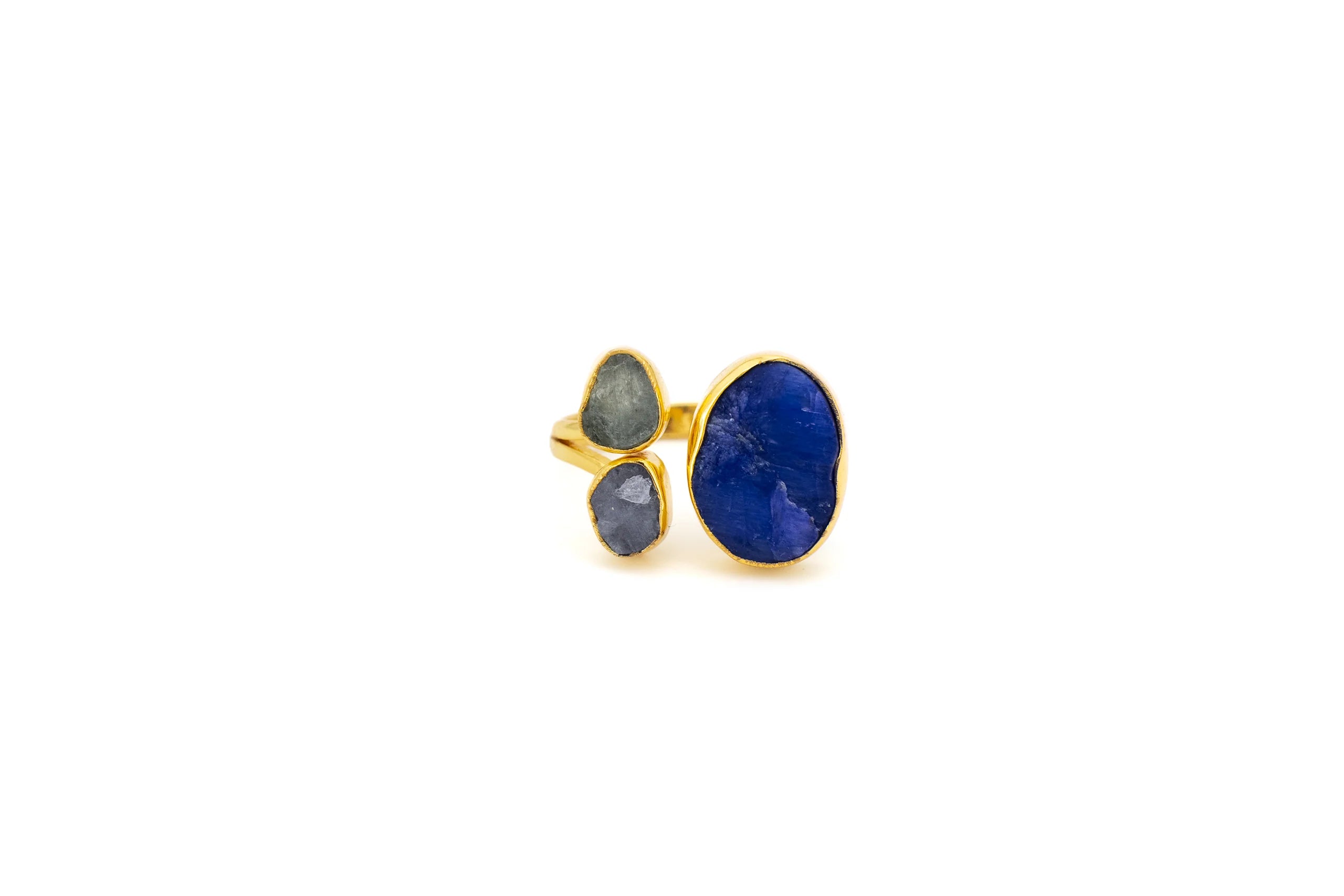 Anello in Ottone pietra astratta