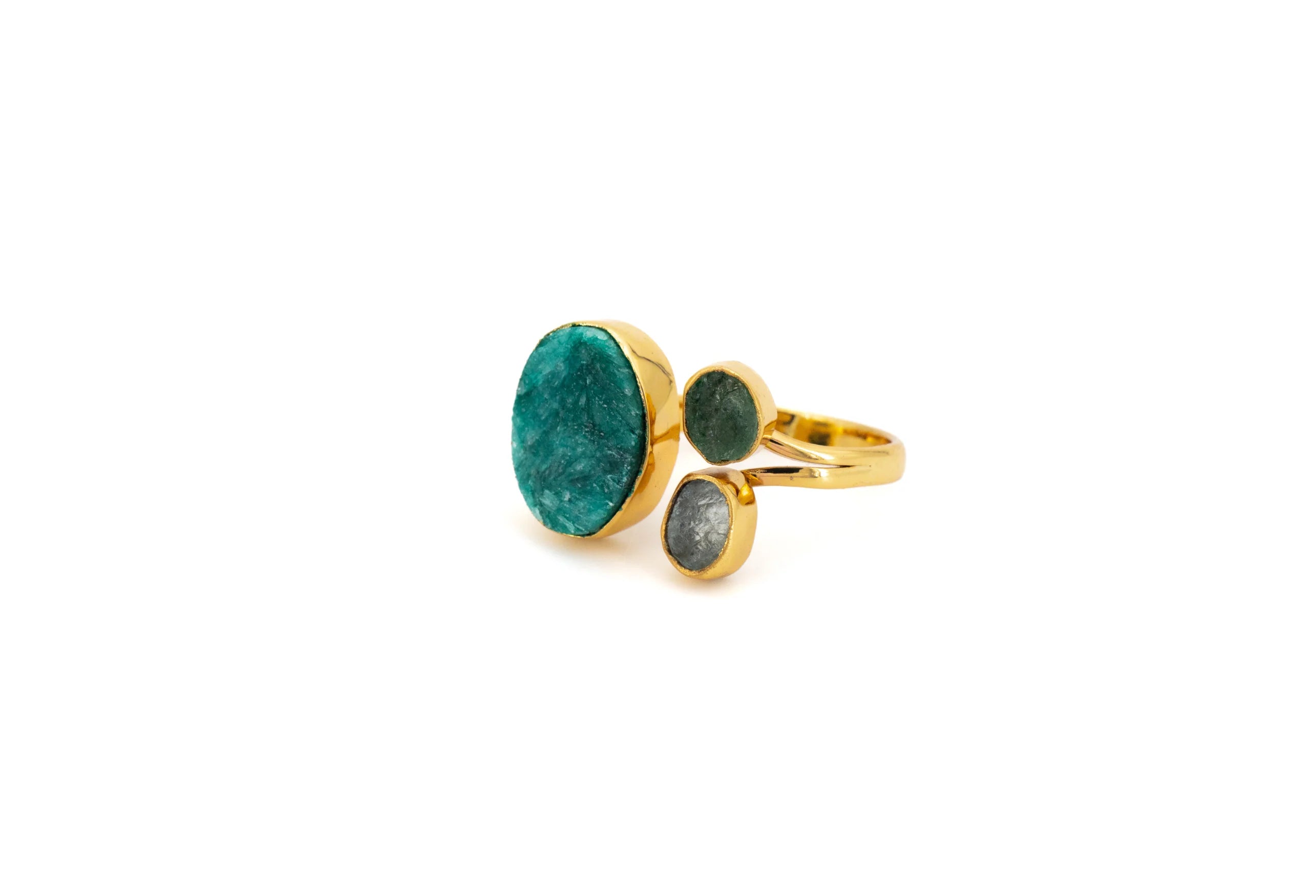 Anello in Ottone pietra astratta