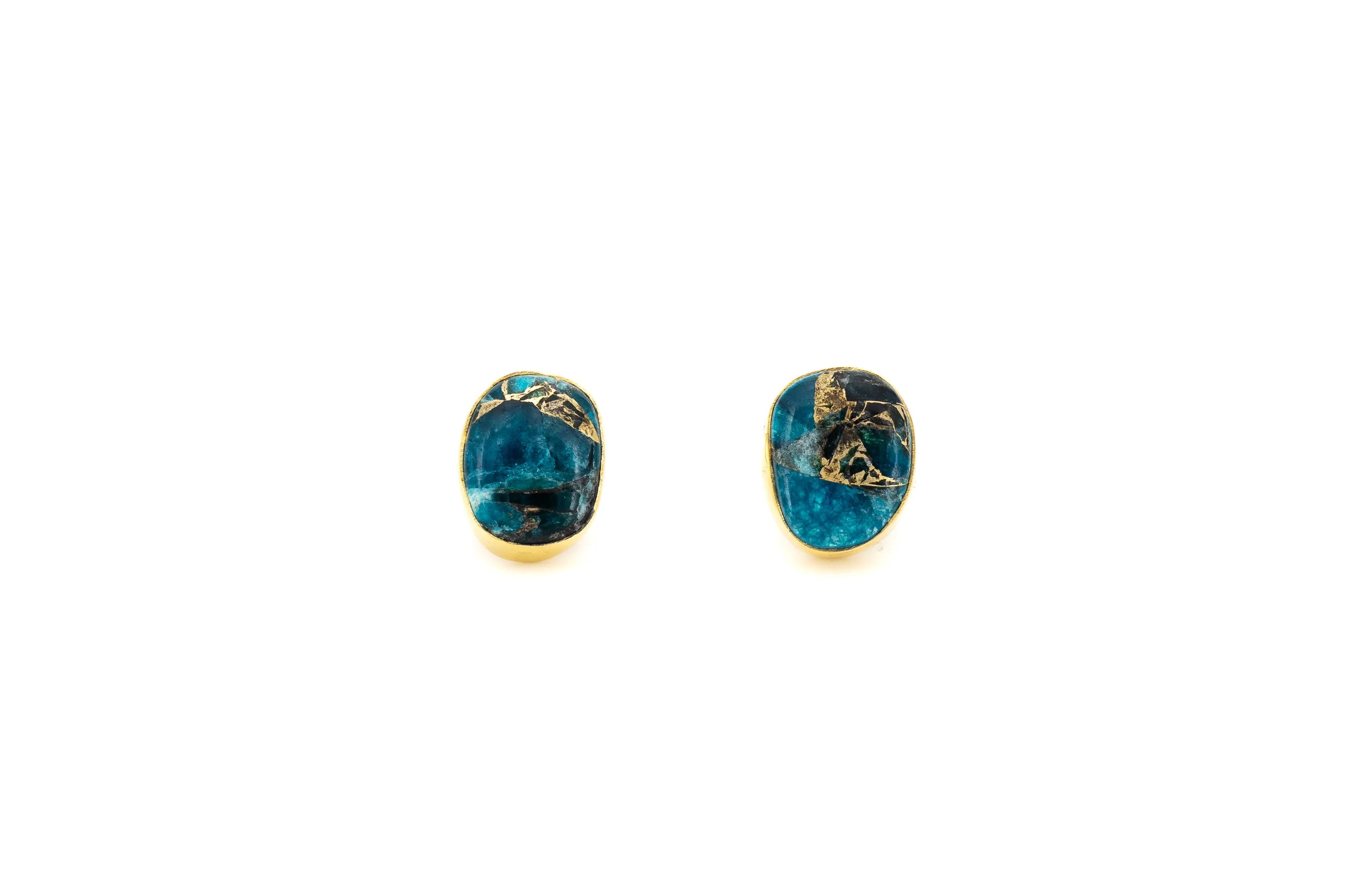 Orecchini in Ottone e Apatite