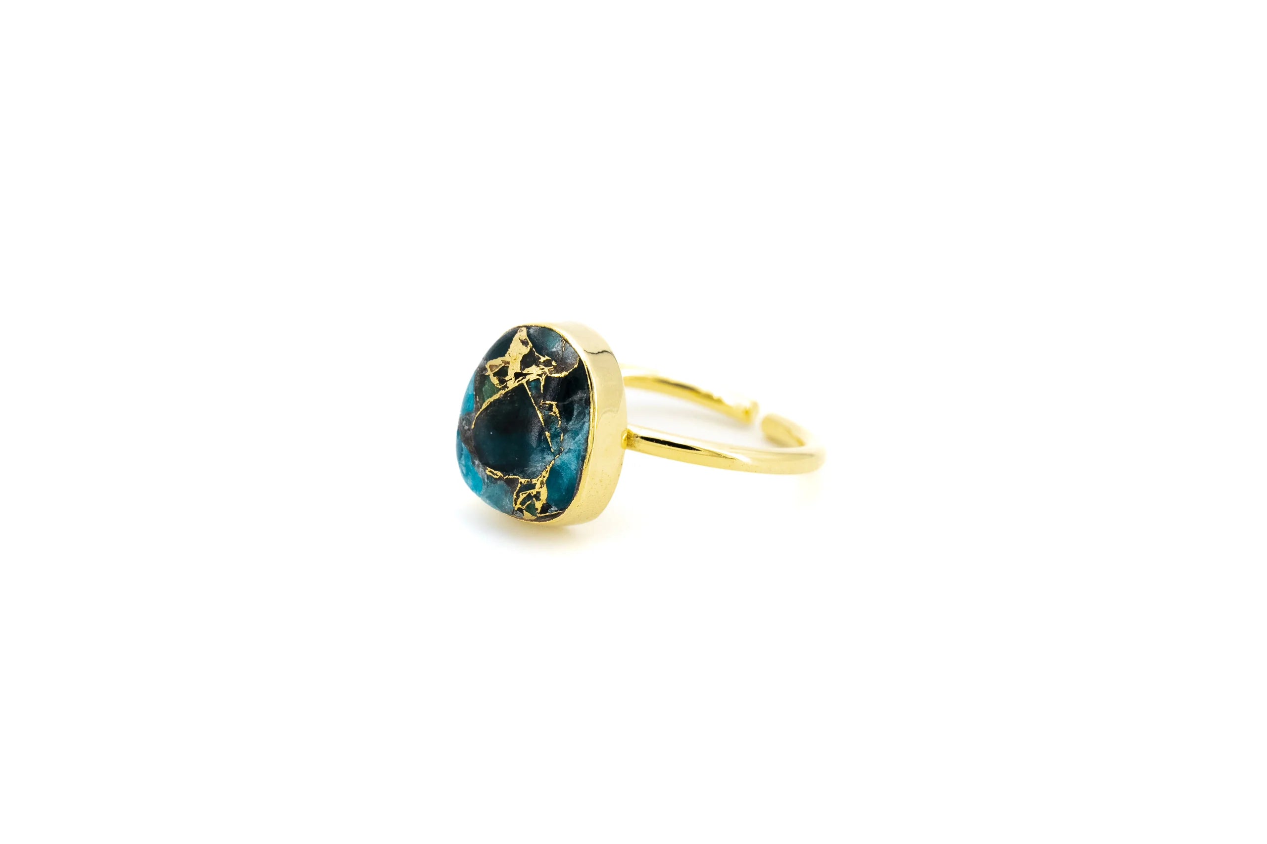 Anello in Ottone e Apatite