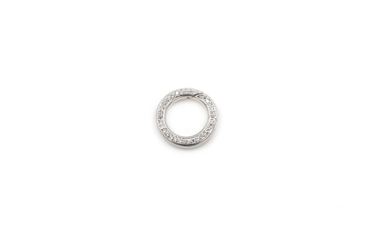 Argento chiusura Anello tondo 18mm
