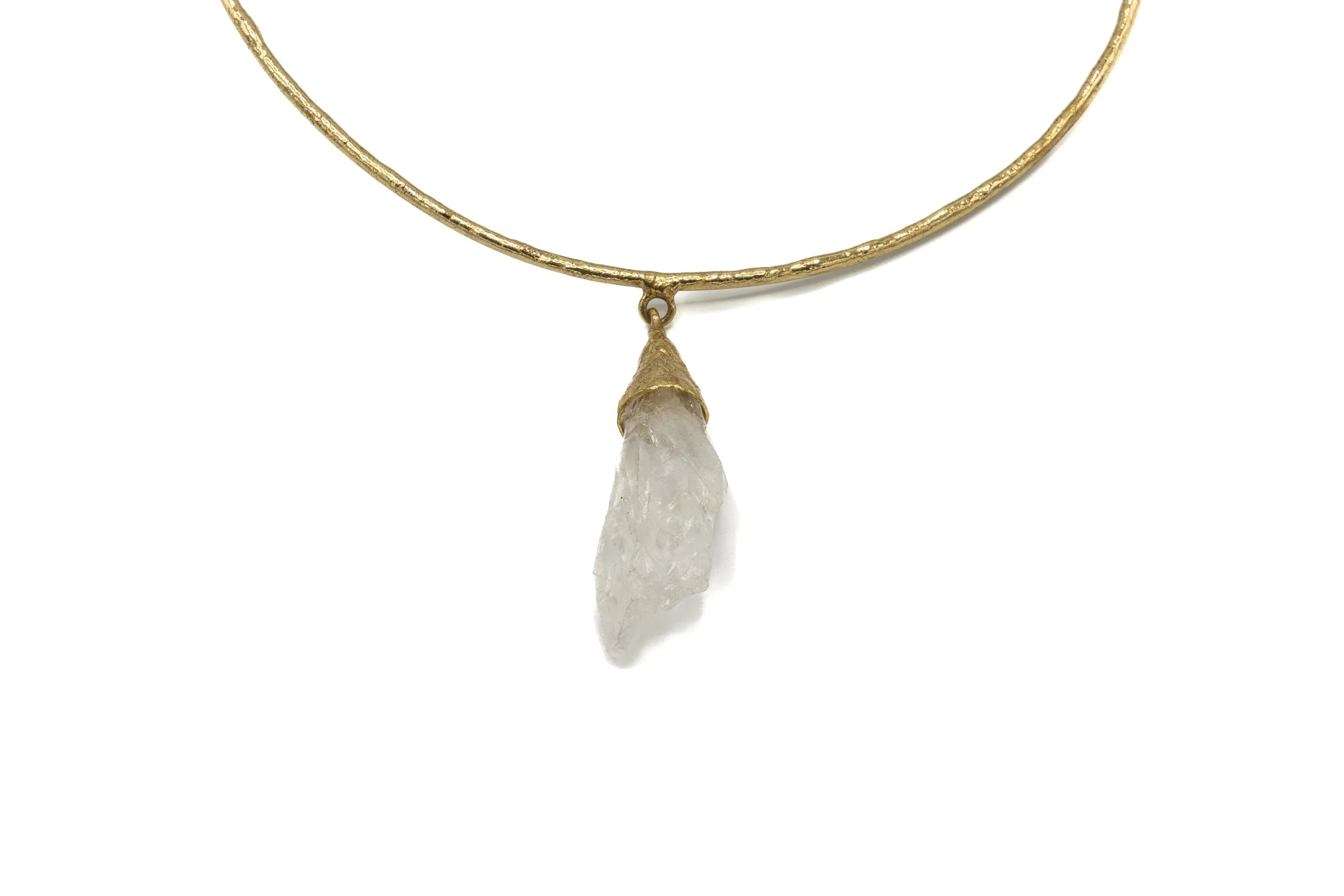 Collana in Ottone e Cristallo di Rocca