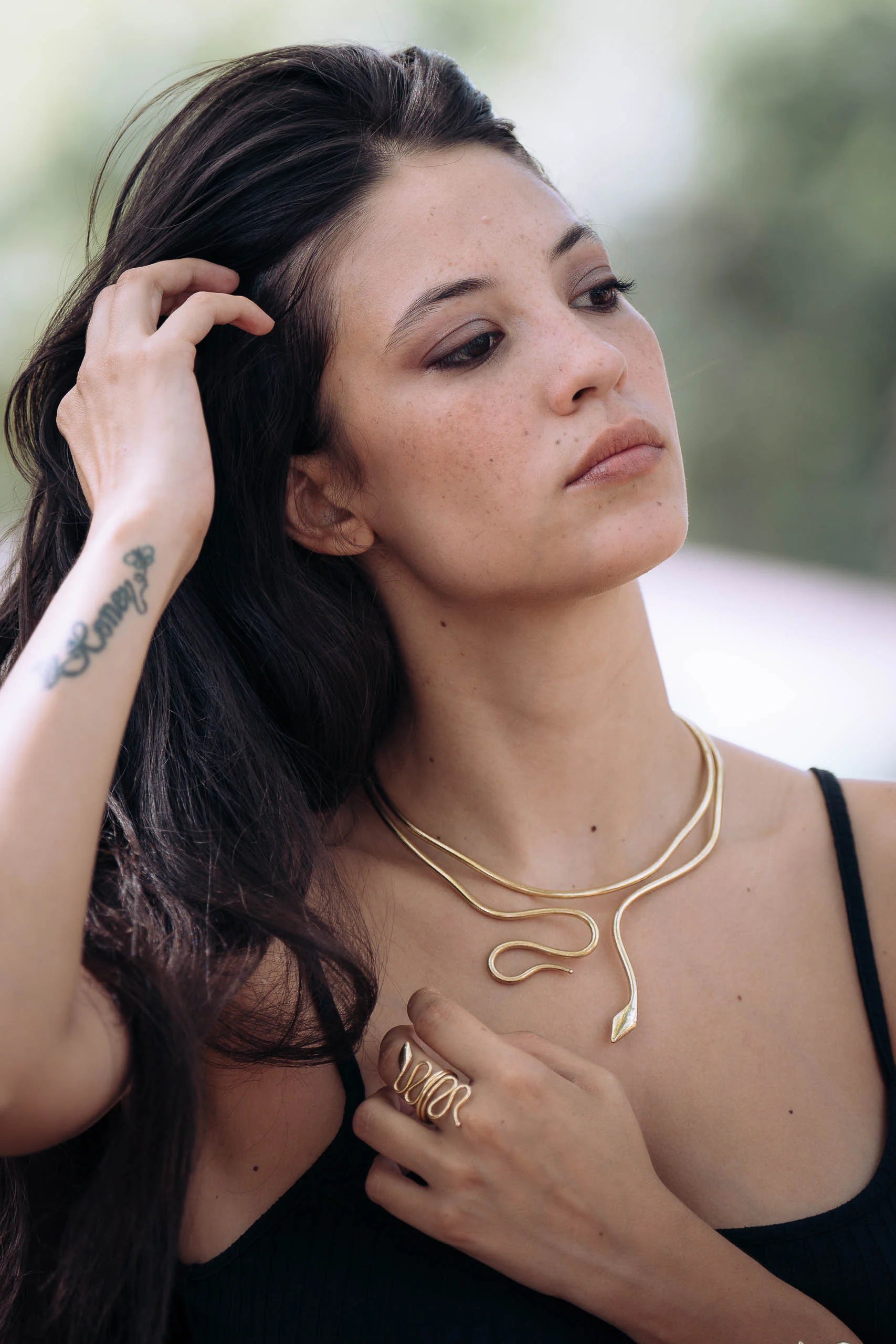 Orecchini serpente in Ottone