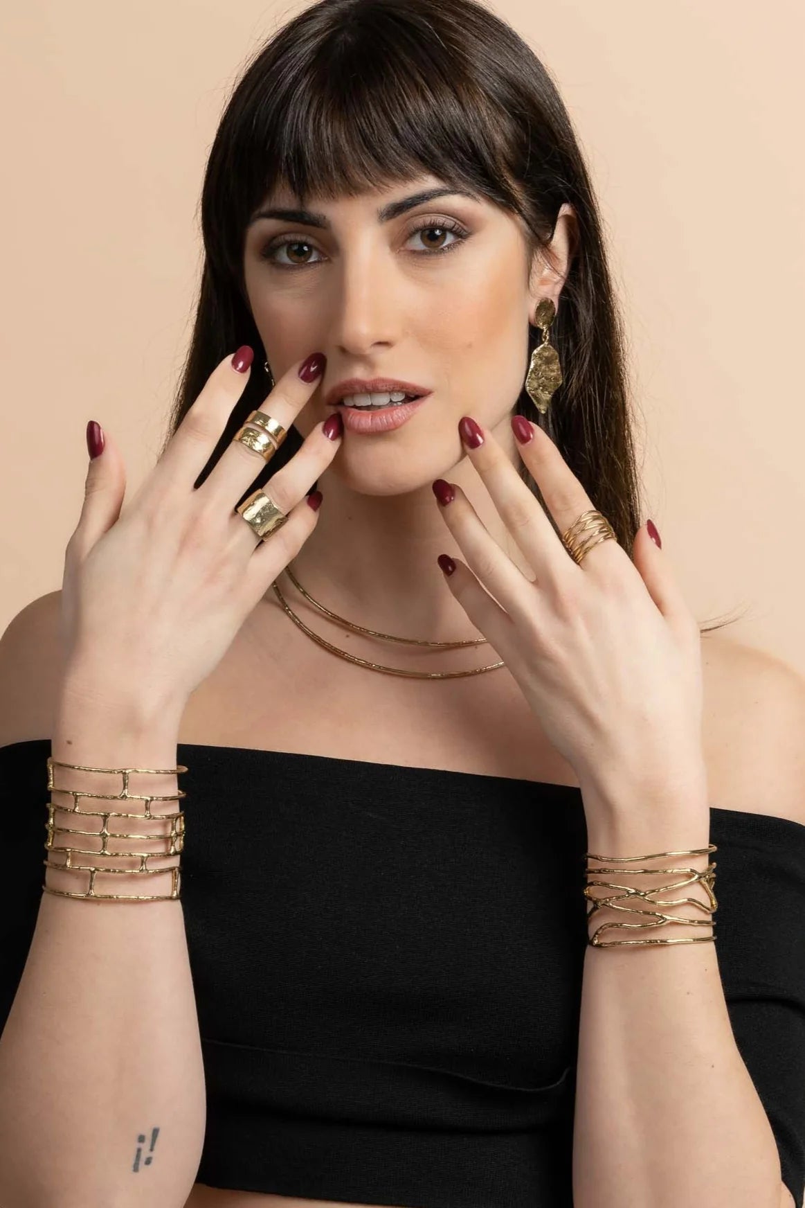 Anello raggi in Ottone