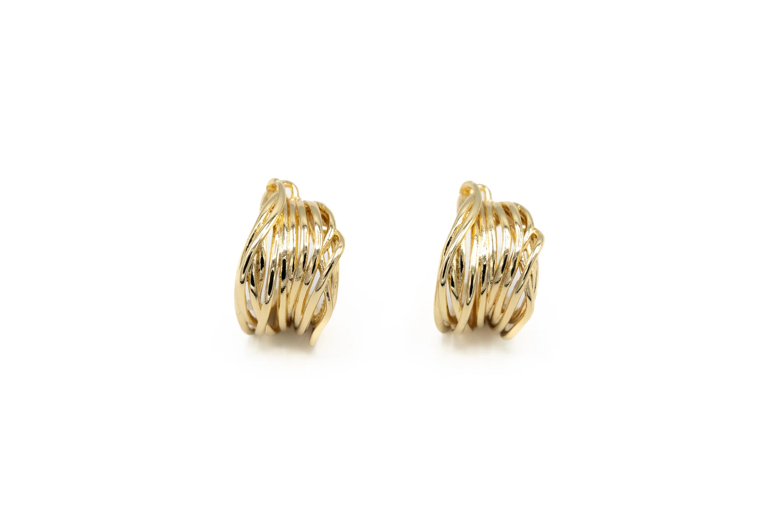 Orecchini cerchi lobo in Ottone