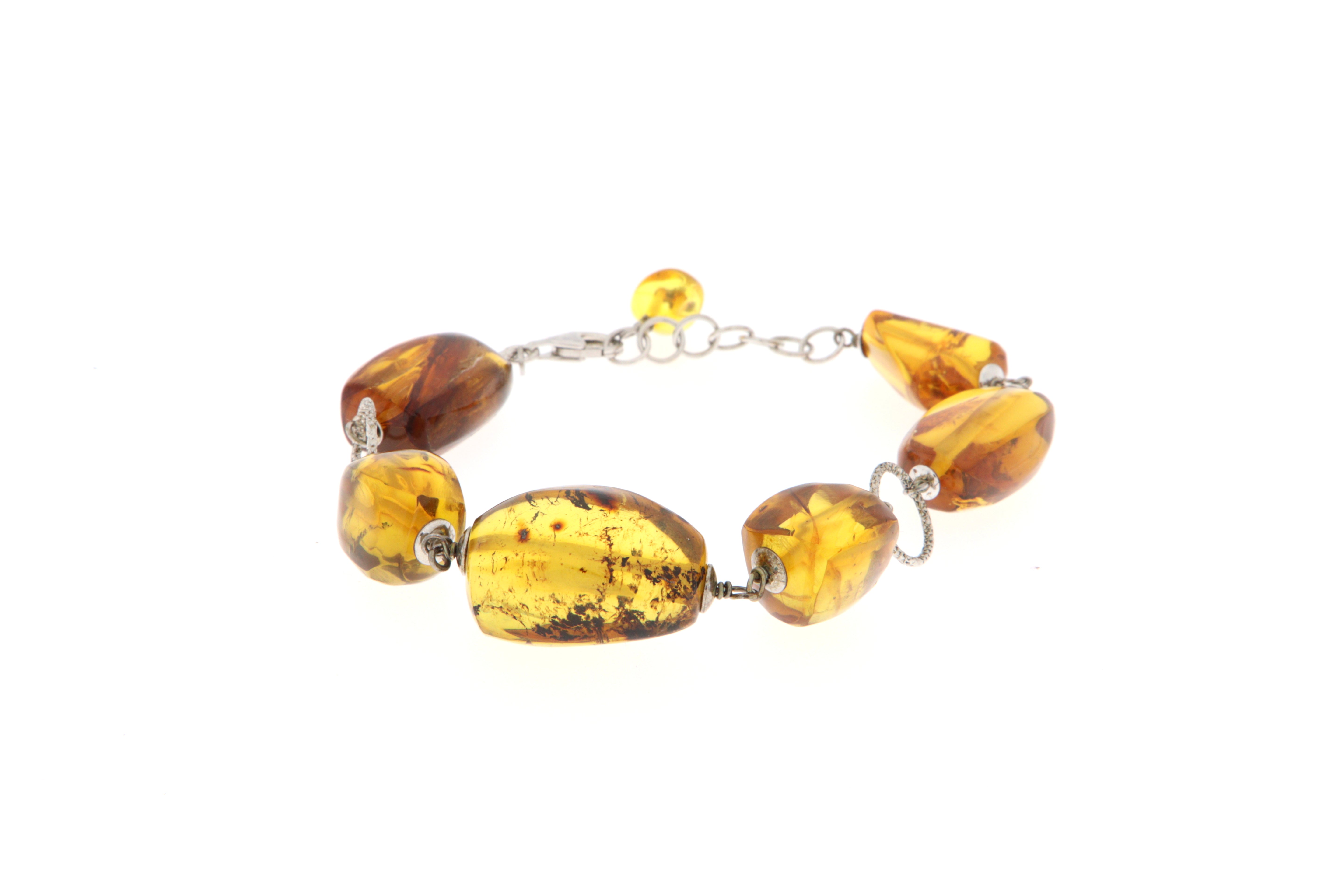 Bracciale in Ambra Baltica e Argento 925
