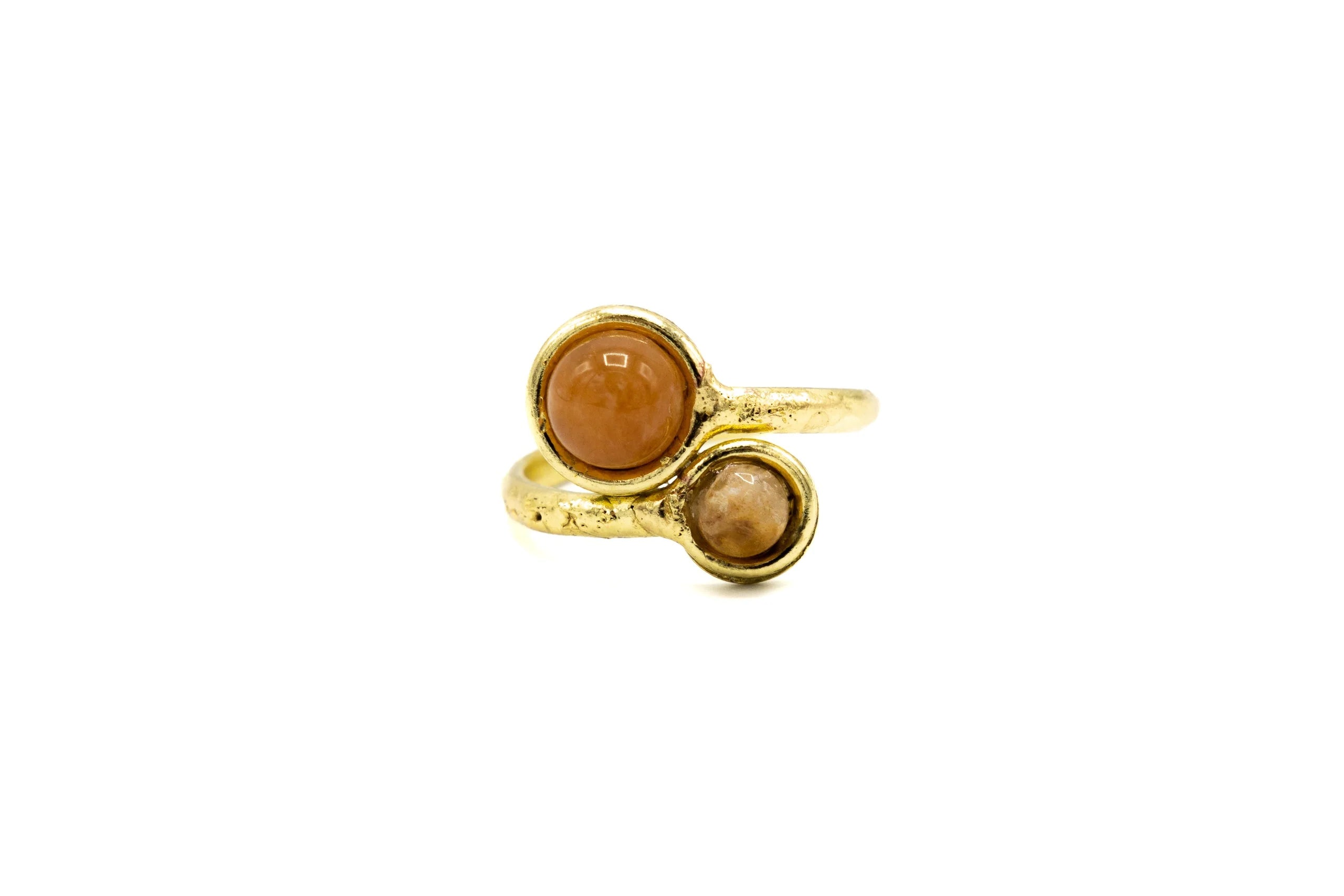 Anello in Ottone e Diaspro dorato