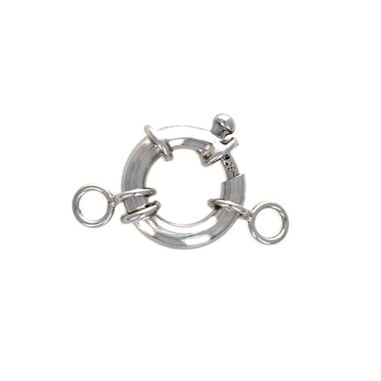 Chiusura per Collane ad Anello a Molla in Argento 925‰ Rodiato