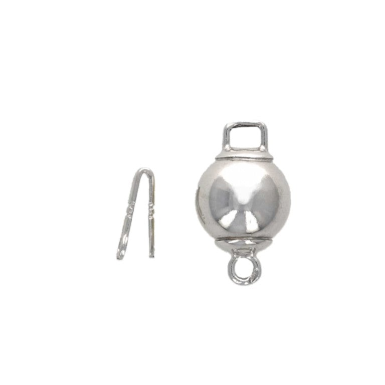 Chiusura per Gioielli a Pallina Liscia in Argento 925‰