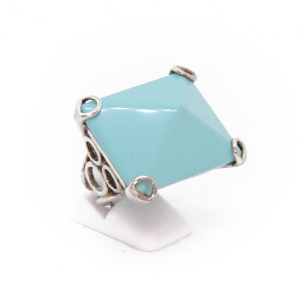 Anello in Arg.925 con piramide in Pasta di Turchese
