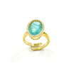 Anello in Arg.925 con zirconi e cristallo colore verde (Paraiba)