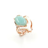 Anello in Arg. 925 con Corallo Bianco e Amazzonite