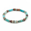 Bracciale Elastico con Diaspro Imperiale, Ematite e elemento in Arg.925