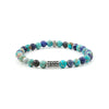 Bracciale Elastico con Sodalite arancio, Diaspro Imperiale e elemento in Arg.925