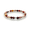 Bracciale elastico con Mokaite ed elemento in Arg.925