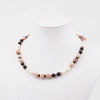 Collana in Arg.925 Rosato con Pietra del Sole, Agata nera, Ematite e Perle