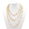 Collana ammagliata in argento 925 con sassi di Quarzo Citrino