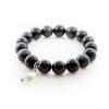 Bracciale in Ossidiana Gold, Prehnite e Argento 925