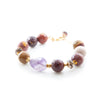 Bracciale in Mokaite, Quarzo Fumè, Ametista e Argento 925