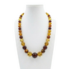 Collana Sfere a gradazione in Ambra Baltica multicolor