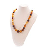 Collana Sfere a gradazione in Ambra Baltica multicolor