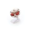 Anello in Arg.925, Corallo Mediterraneo e Perla Scaramazza