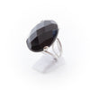 Anello in Arg.925 con cabochon sfaccettato di Onice