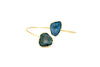 Bracciale in ottone con doppio geode