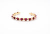 Bracciale ottone multi pietre Rubino