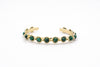 Bracciale ottone multi pietre Malachite