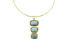 Choker ottone tre pietre amazzonite