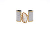 Bracciale ottone e acciaio fascia con Perla barocca