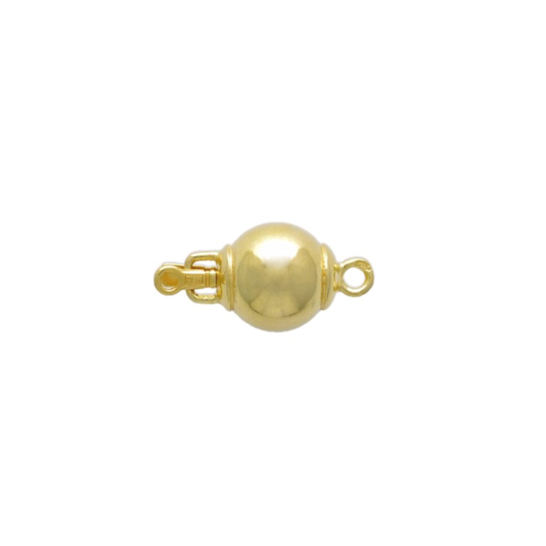 Chiusura per Collane a Pallina Liscia in Argento 925‰ Dorato