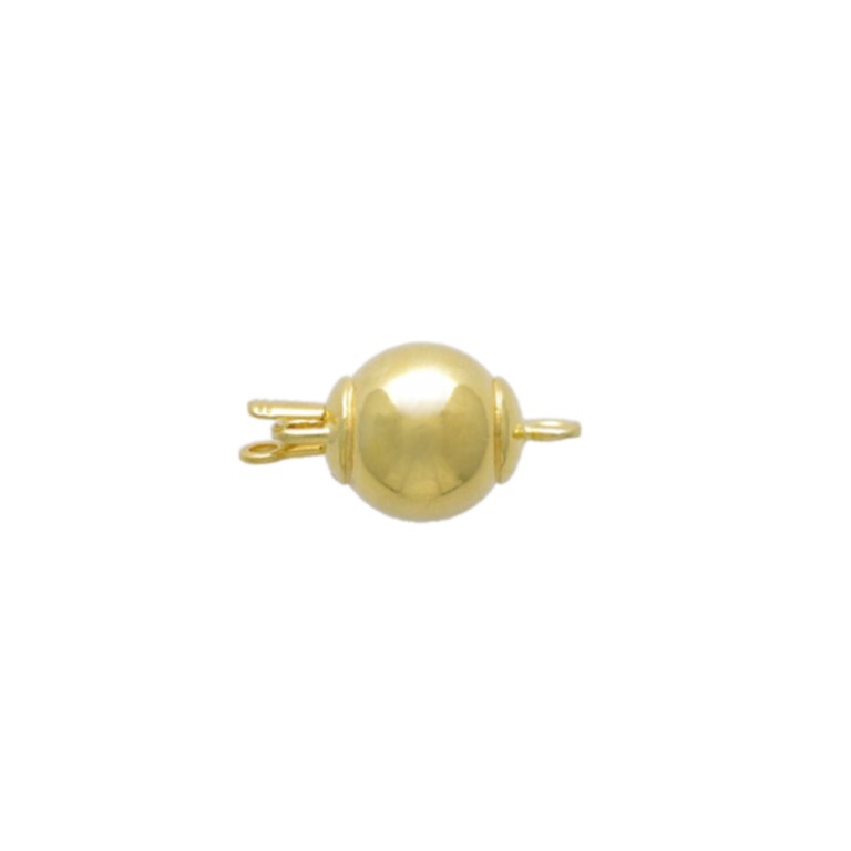 Chiusura per Collane a Pallina Liscia in Argento 925‰ Dorato