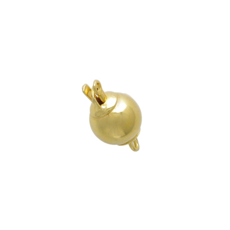 Chiusura per Collane a Pallina Liscia in Argento 925‰ Dorato